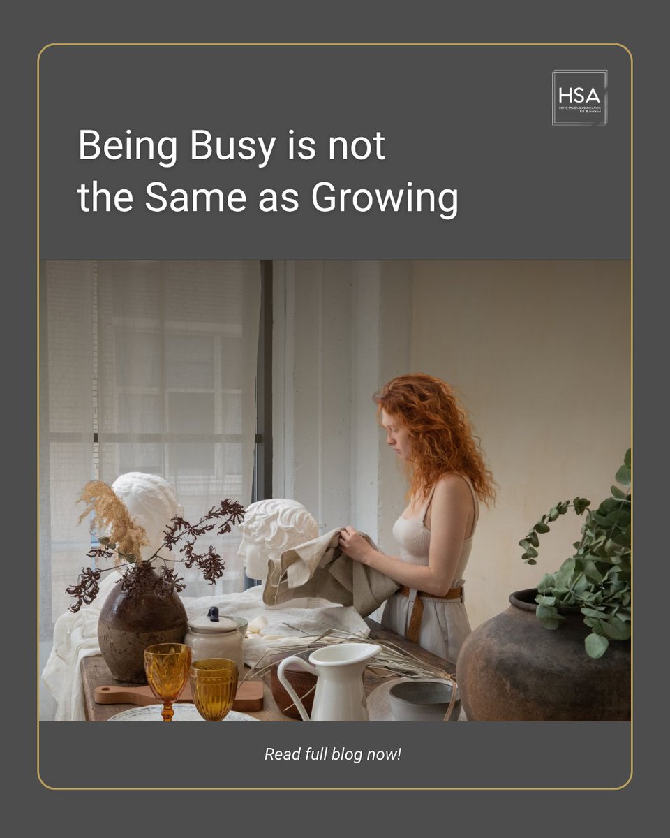 HomeStagingOrg's tweet photo. "Being busy is not the same as growing." 

The HSA Blog explores how to turn a busy home staging business into a more profitable, sustainable, and scalable one. 

Tap the link!   https://t.co/vQ7kr9VCx2  

#scaleyourbusiness #clientretention #repeatbusiness #hsa #homestaginguk https://t.co/yvPZtqdipb