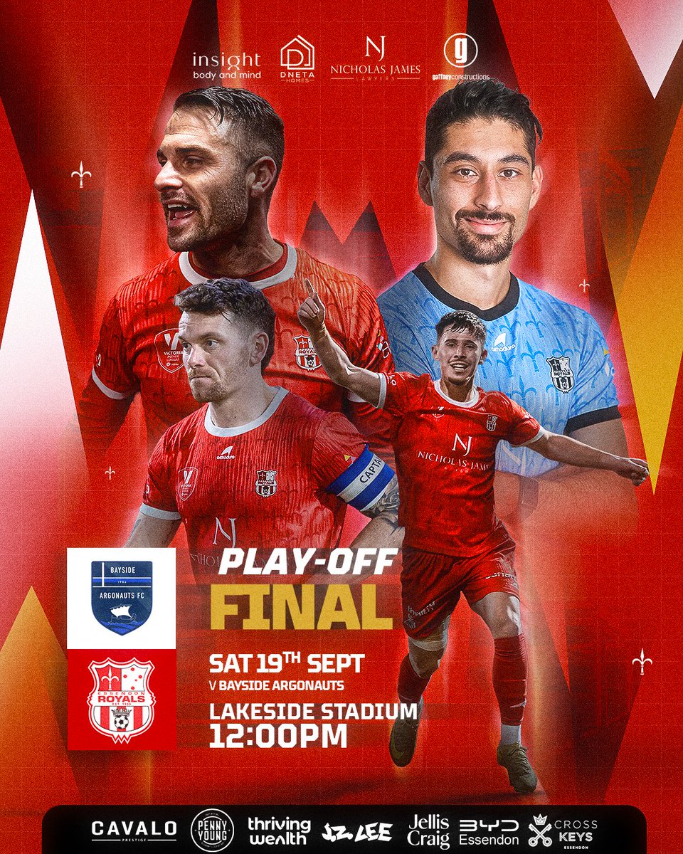 EssendonRoyals's tweet photo. VPL2 MEN'S PLAY-OFF FINAL! Senior Men v Bayside Argonauts, 12pm THIS Saturday at Lakeside, for a place in VPL1 next season. Tickets must be pre-purchased, none at the gate: https://t.co/D3Y7UO924n Parking is at a premium, plan your travel. #EssendonRoyals https://t.co/3gXPtgRasP