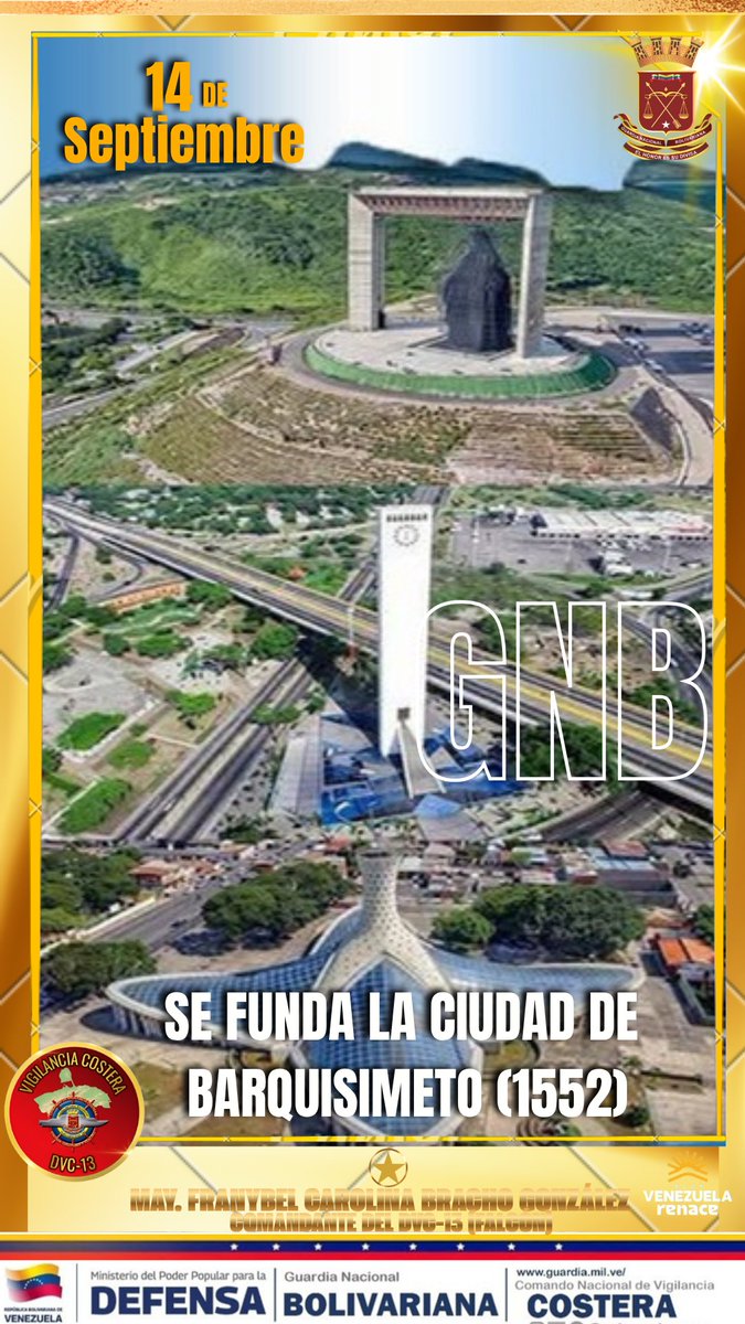 GNBDVC13's tweet photo. #Efemerides La ciudad de Barquisimeto, actual capital del edo Lara, tiene sus orígenes documentales en el proceso de colonización española del siglo XVI. Fue fundada oficialmente en el año 1552 por el conquistador segoviano Juan de Villegas. https://t.co/BSBRwOppmn