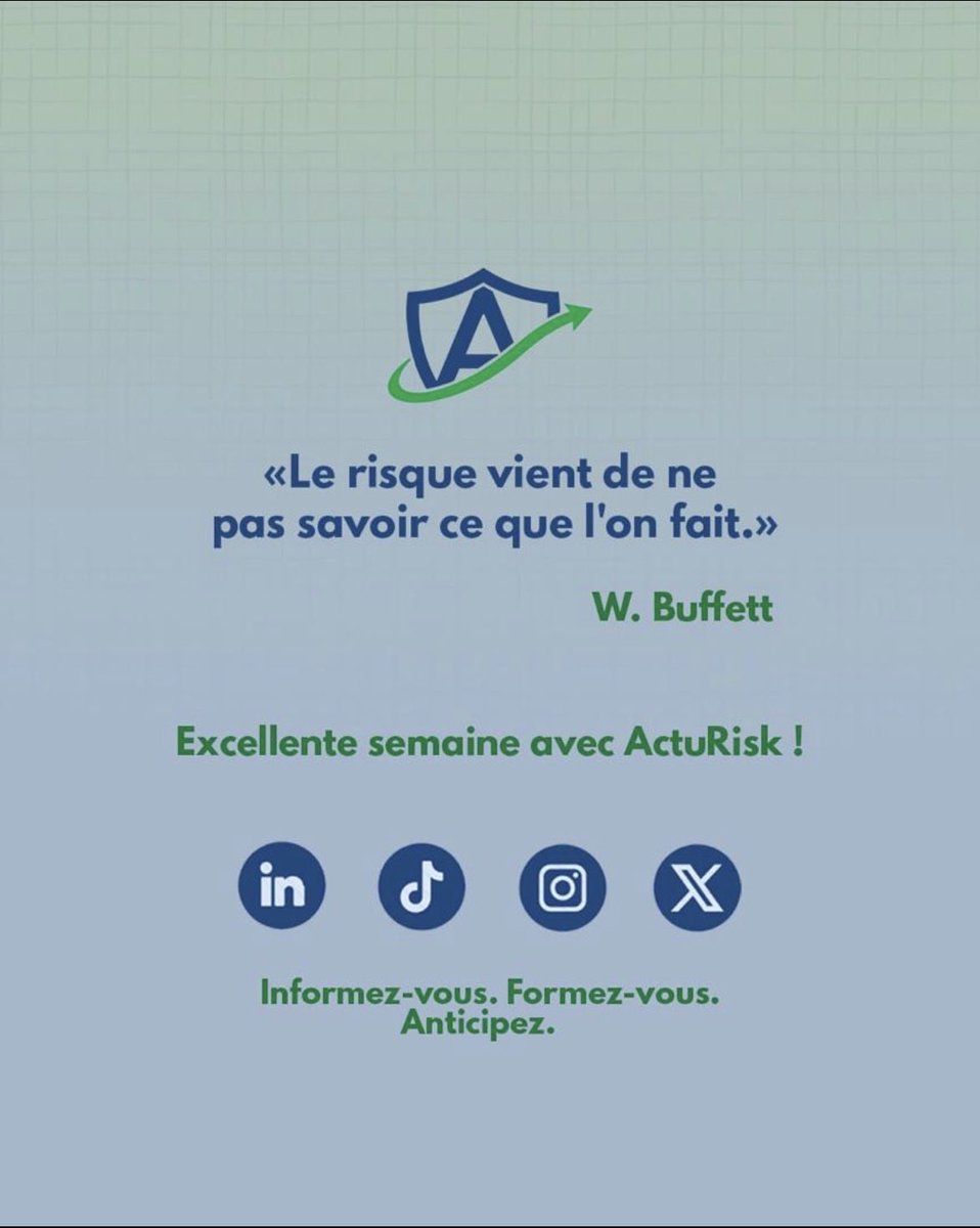 ActuRisk's tweet photo. Le risque ne frappe jamais à la porte.

Alors cette semaine, une seule question mérite qu’on s’y arrête :
Si un risque se réalisait demain, serais-je vraiment prêt(e) ?

Partagez votre réponse en commentaire 👇

#ActuRisk #GestionDesRisques #Assurance #Prévention #Anticipation https://t.co/zFKH63e7QN