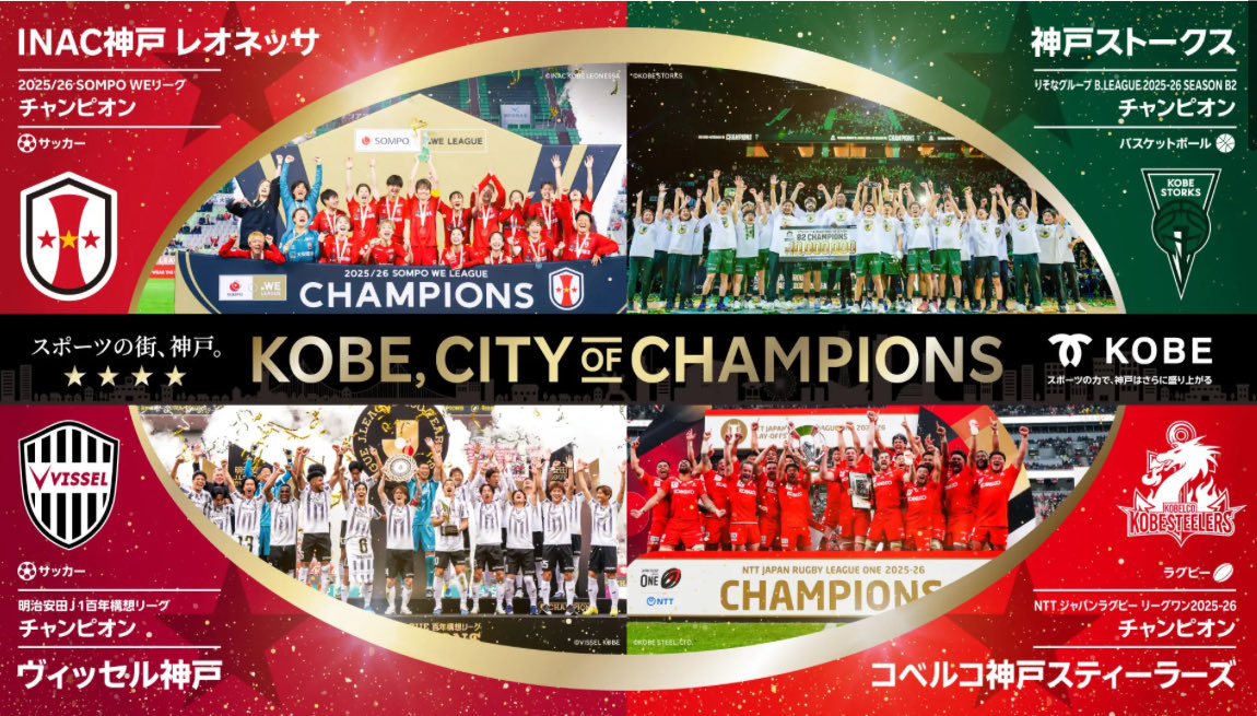 kobe_steelers's tweet photo. 【イベント🎉】
大丸神戸店に神戸4チームの優勝トロフィー等が展示されます🏆

期間: 9月16日(水)～9月29日(火)
展示時間: 大丸神戸店営業時間内(無料)
場所: 大丸神戸店1階 トアロード玄関柱前
https://t.co/Y5STDcovy3 https://t.co/iAjIx94K7W