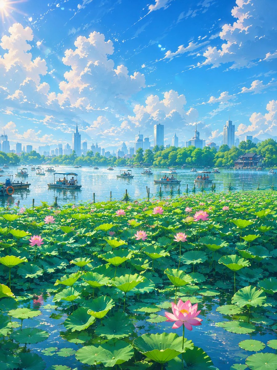yuyu27854512287's tweet photo. 🇨🇳用新海诚的画风打开泉城济南——大明湖 #大美中国 https://t.co/hPHUgKBwHe