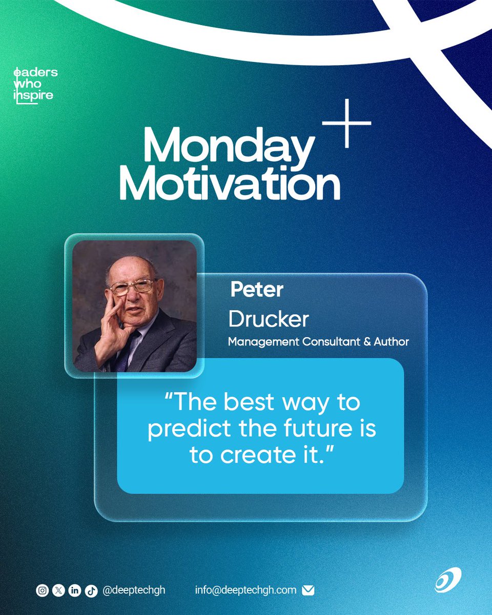deeptechgh's tweet photo. Don't just wait for the future you want. Create it.

Take initiative. Make the move. Start the week with purpose. 

#MondayMotivation #Deeptech #Mindset #Growth https://t.co/I1GoUrgKsv