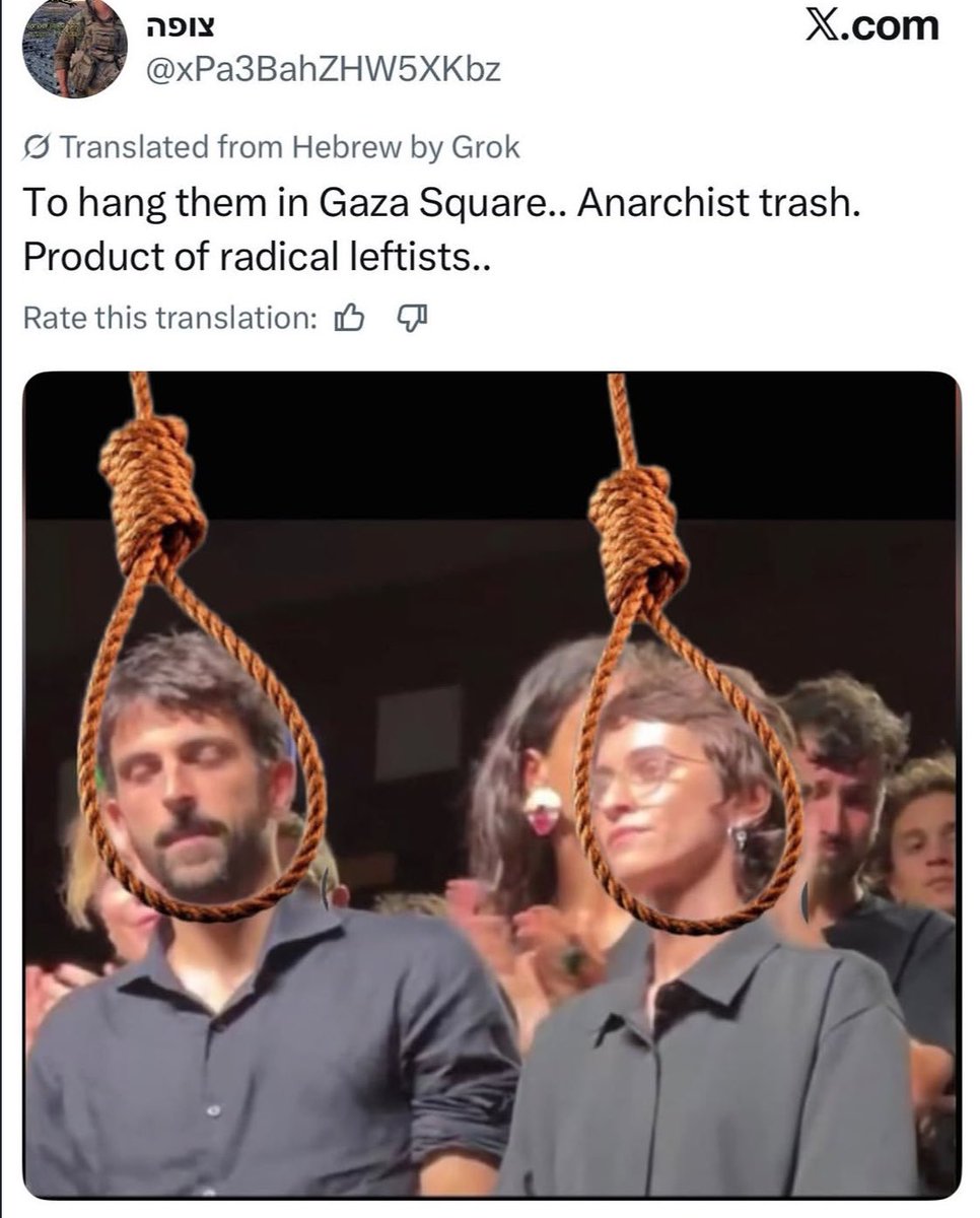 landpalestine's tweet photo. Israeli activists are demanding the execution of the Israelis who made Naza film about the genocide in Palestine

They still call Israel a democracy! https://t.co/X2vDK2OHk5