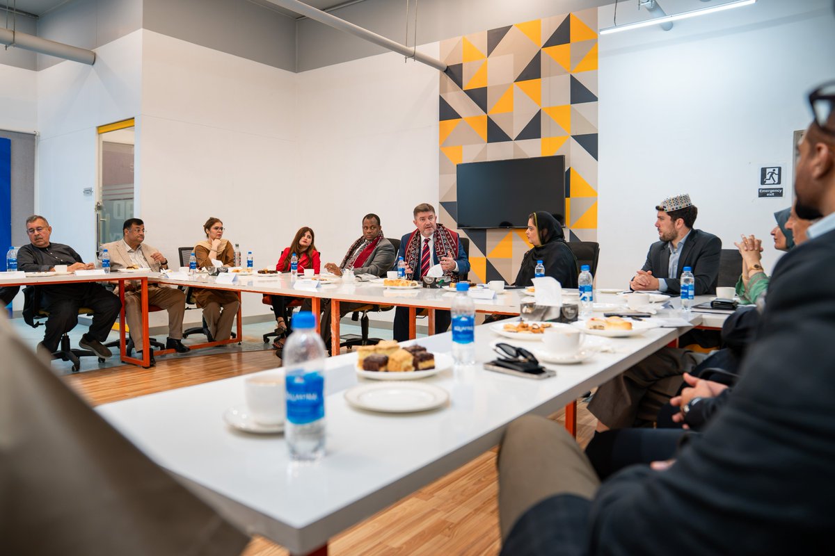usconsulatekhi's tweet photo. U.S. Consul General Charles Goodman met Hyderabad’s tech and startup ecosystem leaders at the National Incubation Center Hyderabad.

The roundtable discussions highlighted new pathways for U.S. exports and collaborations in AI and ag-tech to bolster the thriving startup scene in Sindh.

This visit underscores the ongoing U.S. commitment to deepening trade and investment ties while remaining a partner of choice for Pakistani innovation.

#NIC #USinPakistan #Startup #entrepreneurship #Hyderabad #Sindh