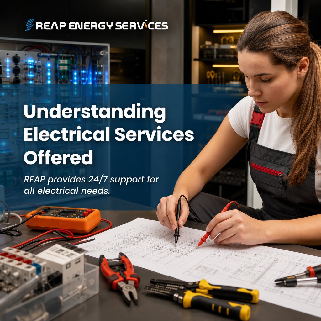 ckintruth's tweet photo. ๐ Electrical services cover wiring, panels, lighting, tailored energy solutions, and emergency support for homes, businesses, and industrial sites. REAP offers 24/7 help and no-cost bookings: https://t.co/HAyJwqwx6F. ๐๏ธ
#ElectricalServices #ElectricalSafetyโฆ https://t.co/pvgnuqgHtR
