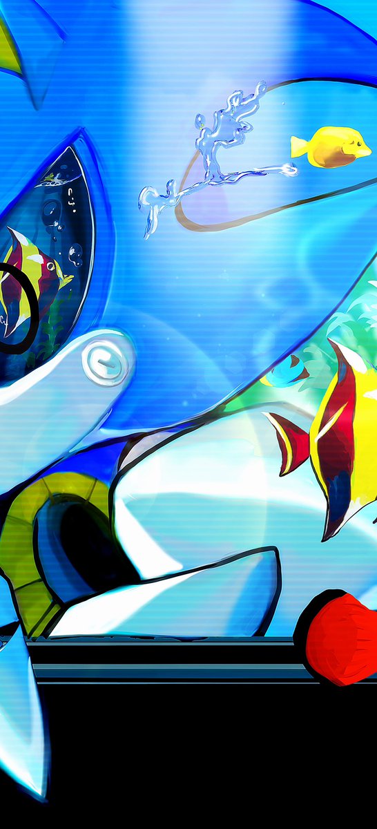 cyan_paper01's tweet photo. #MetalSonic Tropical Fish Lamp https://t.co/vND159ipBH