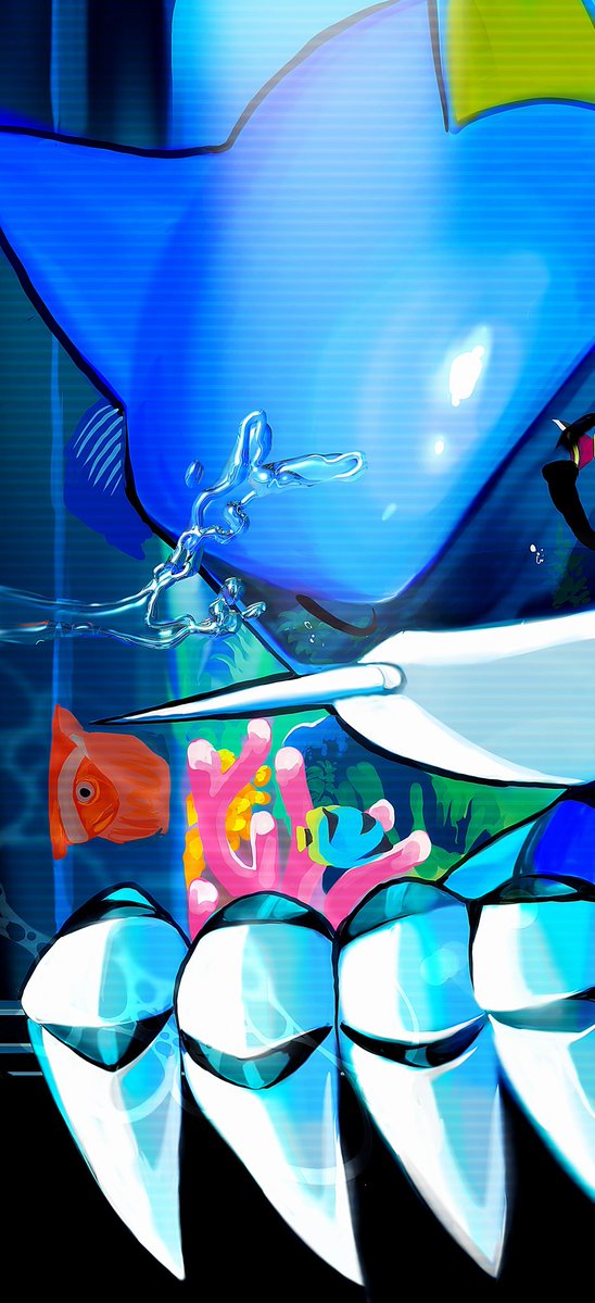 cyan_paper01's tweet photo. #MetalSonic Tropical Fish Lamp https://t.co/vND159ipBH