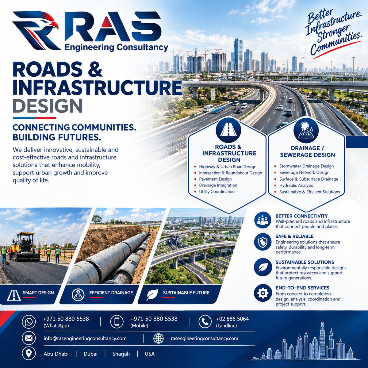 RasEngineeringC's tweet photo. 📱 WhatsApp: +971 50 880 5538
📞 Mobile: +971 50 880 5538
☎️ Landline: +02 886 5064
📧 Email: info@rasengineeringconsultancy.com
🌐 Website: https://t.co/UxpIHuWBfu
📍 Abu Dhabi | Dubai | Sharjah | USA

RAS Engineering Consultancy

#RASEngineeringConsultancy #UAE #AbuDhabi https://t.co/tQe8txSMy1