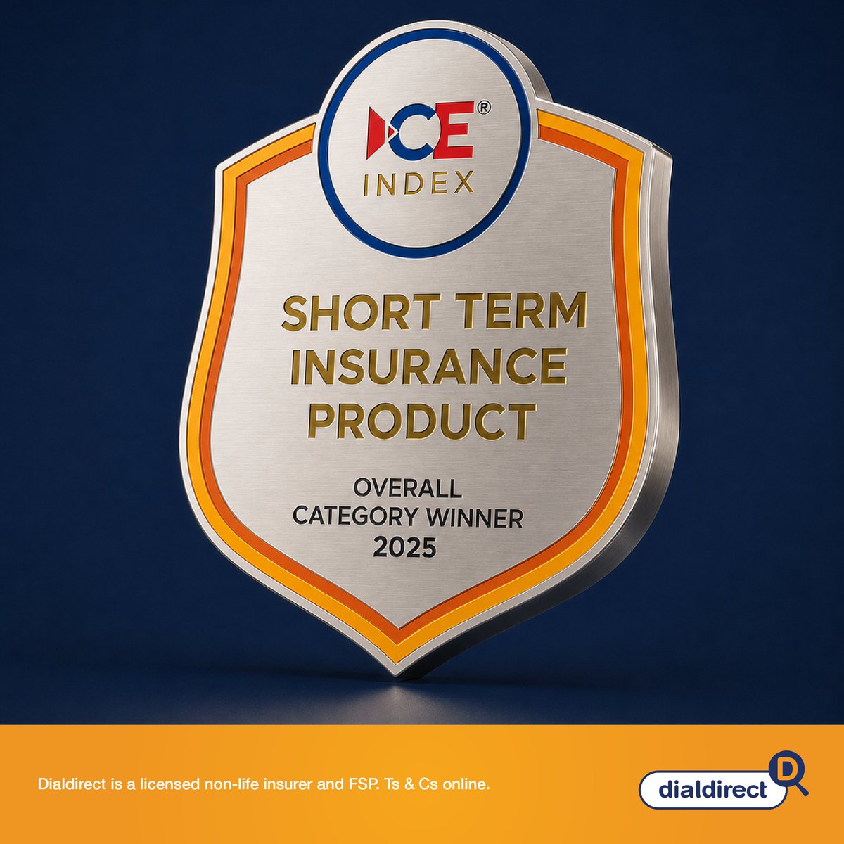 dialdirect's tweet photo. This one's based on real customer experience and not just a popular vote. Dialdirect has been rated #1 for Best Short-Term Insurance Product in the CE Index 2025. Clear cover with no yada yada. Get a quote today at https://t.co/dzk9yFYSXp.

​Disclaimer​​* Dialdirect is a licensed non-life insurer and FSP. Ts & Cs online.​​

#Dialdirect #LoveDial #AnotherOneCovered