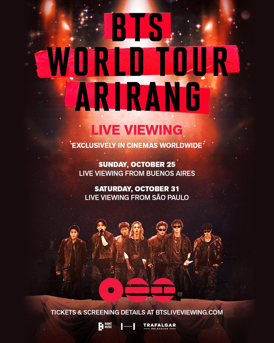 CGV_ID's tweet photo. ARMY, BTS ARIRANG IS BACK TO CINEMA! 💜

Saksikan BTS WORLD TOUR ‘ARIRANG’ yang disiarkan dari Amerika Selatan ke CGV!

Rayakan penutup tur Amerika Latin BTS lewat dua konser spektakuler di Buenos Aires dan São Paulo. Rasakan energi stadion yang membara dan momen tak terlupakan BTS bersama ARMY di CGV! 🔥

BTS WORLD TOUR ‘ARIRANG’ IN BUENOS AIRES: LIVE VIEWING
📅 Minggu, 25 Oktober 2026

BTS WORLD TOUR ‘ARIRANG’ IN SÃO PAULO: LIVE VIEWING
📅 Sabtu, 31 Oktober 2026

🎟️ Tiket mulai dari IDR 450K dan dapat dibeli pada 17 September 2026!

Jangan sampai kelewatan, ARMY! 💜

#BTS #Arirang #LiveViewing #SemuaSerudiCGV