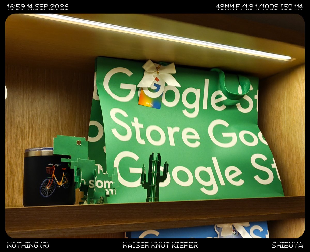 kaisertateii's tweet photo. @nemy_new @nemy_kagi
Google Store 表参道の紙袋、緑のやつ答え出たぞ〜!!!!!!
#GoogleStore表参道 #GoogleStoreOmotesando https://t.co/OLPKaR4zUp