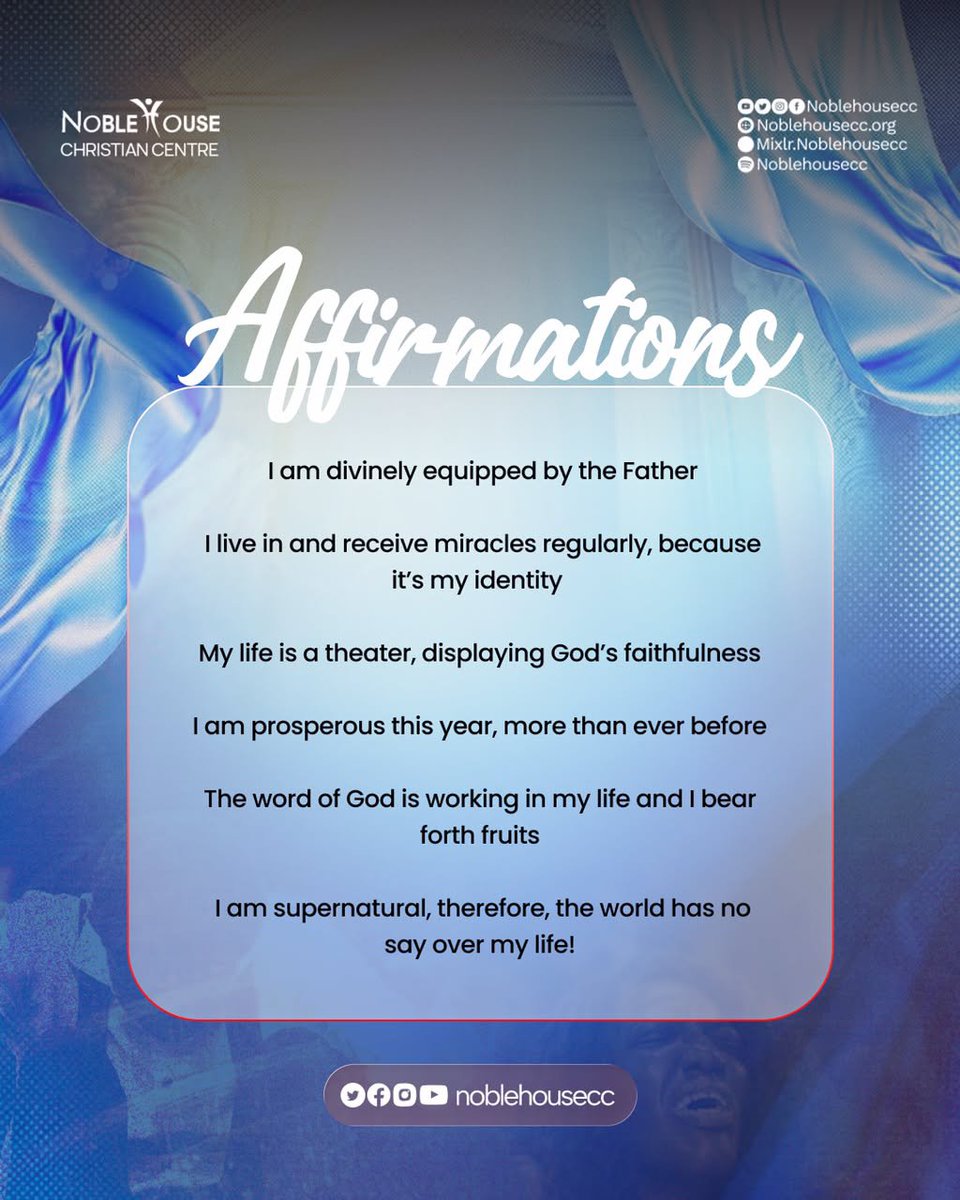 Noblehousecc's tweet photo. We have stepped into a week of divine supply, supernatural identity and undeniable fruit.

Where God’s faithfulness is on full display and His Word is producing results.

It’s a blessed week!

#Affirmations
#Newweek https://t.co/rAkHRwZzpU