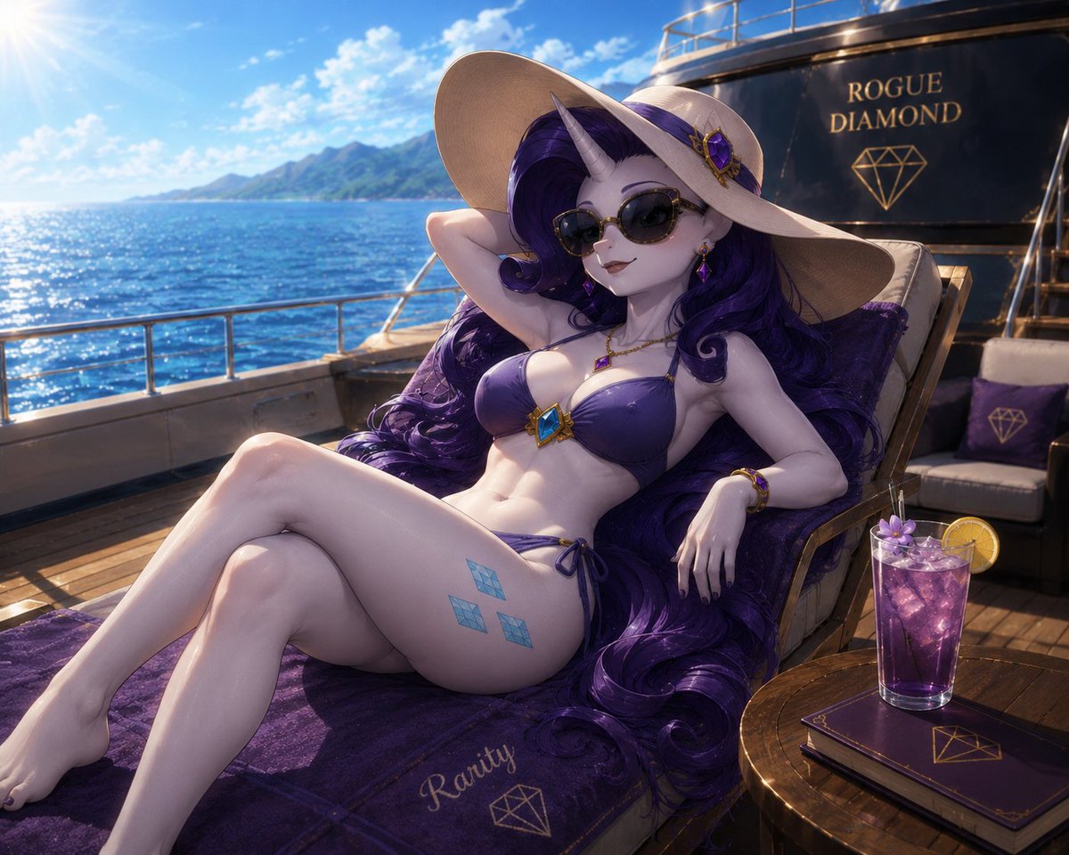 CloakAndSai's tweet photo. Getting some sun 🌞
#Chatgpt #AIart #mlp #mlpfim #mlpfanart #mlpfanfic #RogueDiamond 💎 #Rarity #PinkiePie #RainbowDash https://t.co/lBeT6Ig8Nt
