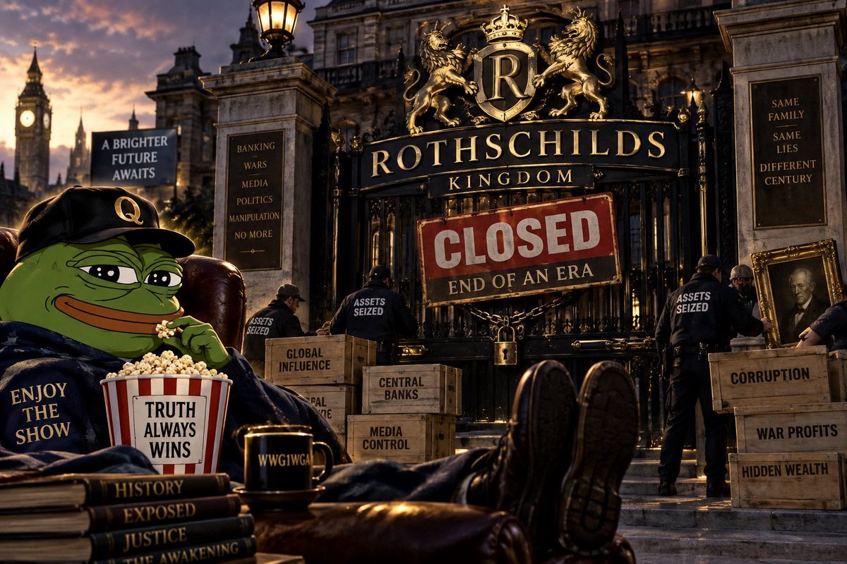 irishpatriot91's tweet photo. Waking up knowing the Rothschilds Kingdom is done 🍿😎🐸 https://t.co/HZhmEsTozq
