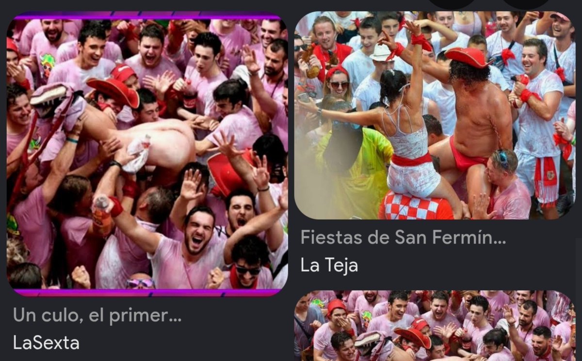 renlypeach's tweet photo. @Molingesmex @PaulAtr38110410 @jmi_futbolymas @soofrito Y por cierto, si buscas en Google cualquier fiesta + desnudo te van a salir fotos de gente desnuda en esa fiesta. Mira los sanfermines https://t.co/uzlEOL3K3o