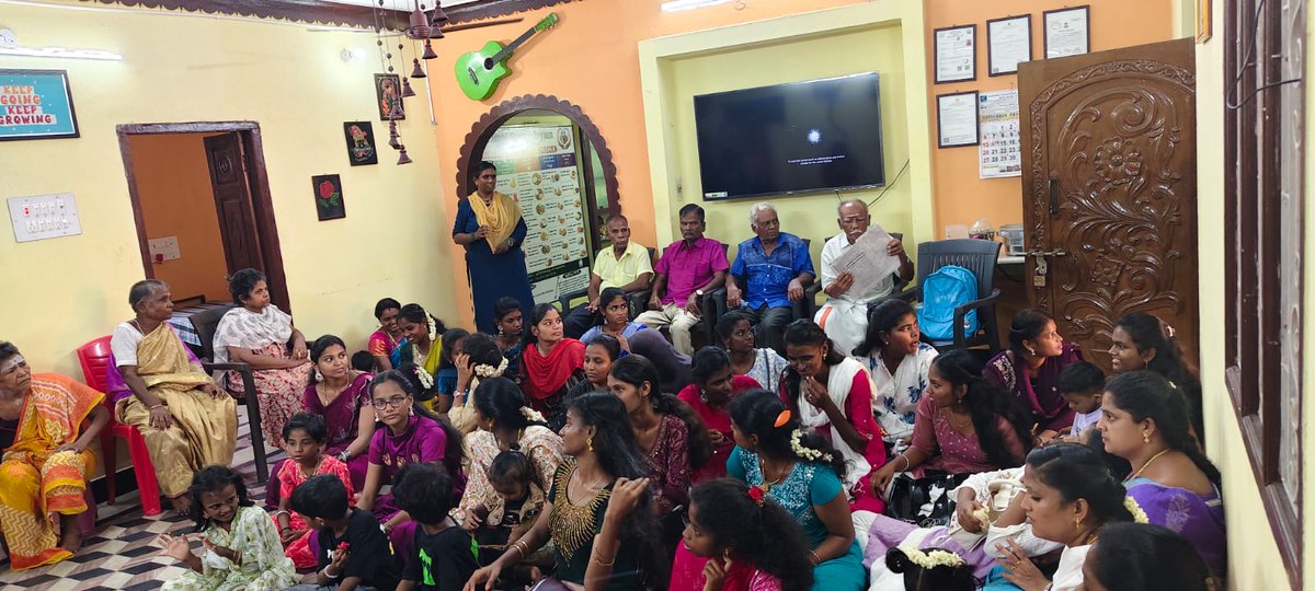 KadamaiE's tweet photo. Vinayagar Chaturthi at Kadamai Saranalayam - Free Old Age Home, Manali Dance, Silambam, singing &amp; festive lunch with our beloved elders. 
The best moment? Their smiles - feeling like family again.
Festivals are about making someone feel loved. 🙏#VinayagarChaturthi #KadamaiTrust https://t.co/TnebG05qiw