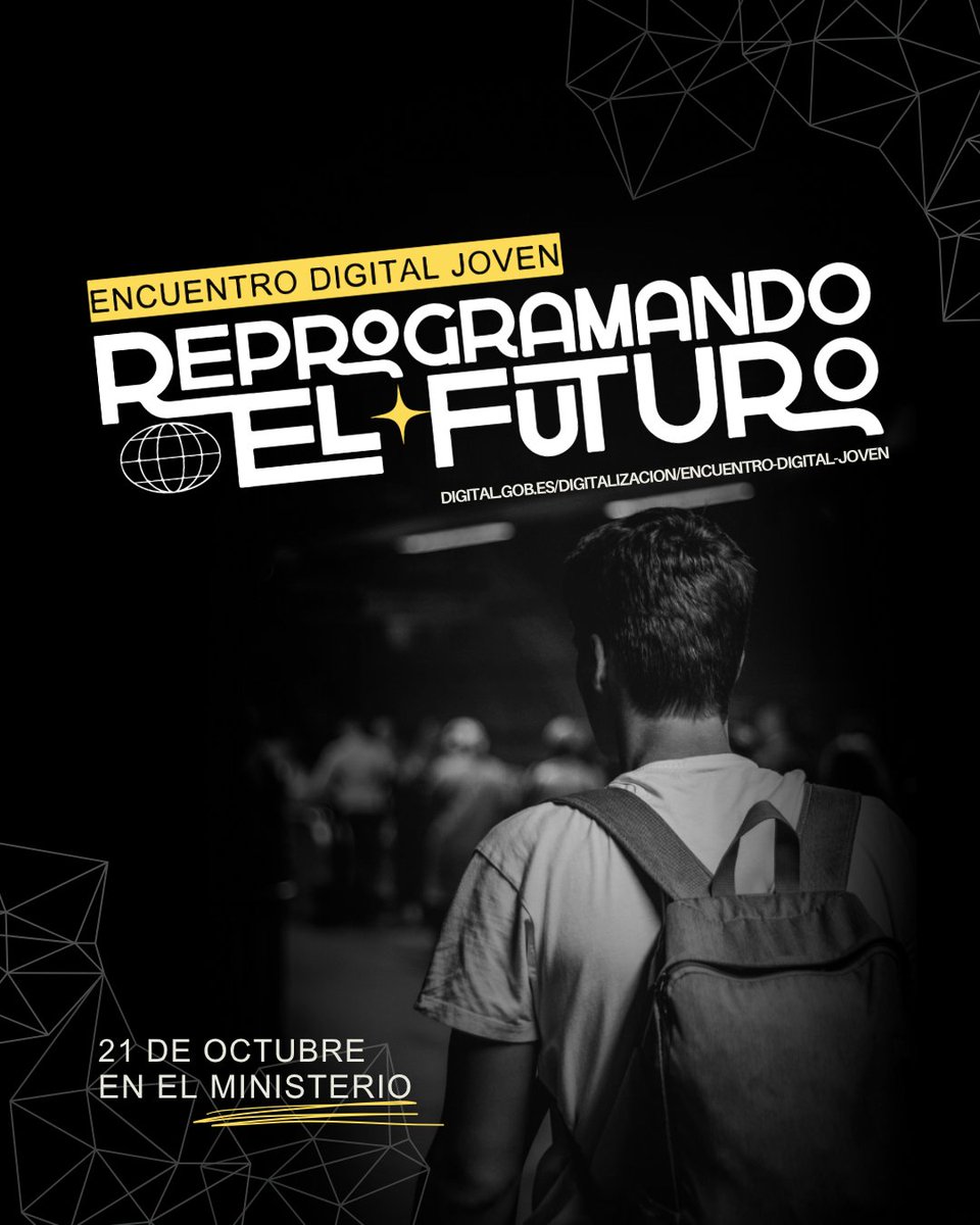 mintradigital's tweet photo. Si tienes entre 16 y 29 años, te estamos buscando.

Participar es muy fácil: entra en el formulario de nuestra web y cuéntanos por qué te gustaría formar parte del Encuentro Digital Joven.

📅 Puedes presentar tu candidatura hasta el 19 de septiembre.

🔗 https://t.co/MMlJx8PaXl https://t.co/0IvK9H6RNv