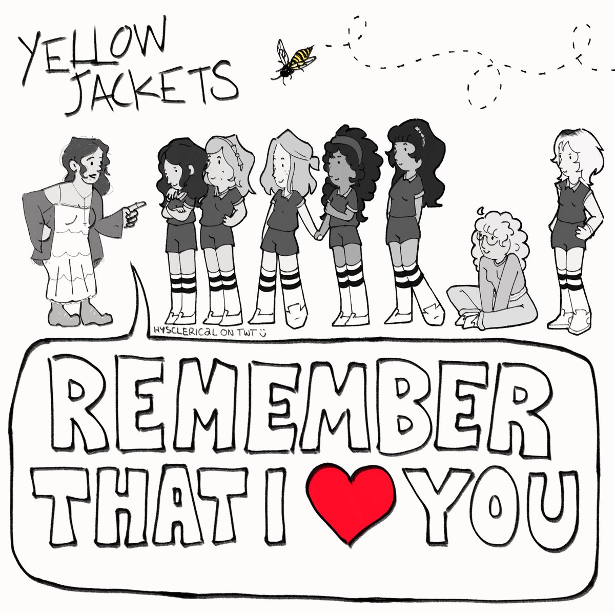hysclerical's tweet photo. girls, please! if november is the last time we see each other, then just remember that i ♥️ you.

#yellowjackets https://t.co/asZUaKIXXJ