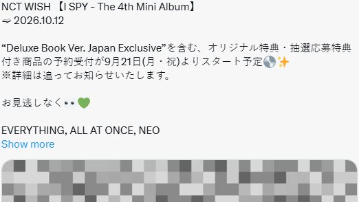 saccunin's tweet photo. NCT WISH [I SPY - The 4th Mini Album]
아이스파이 디럭스 북 일본 한정반 이벤트 가져왔듀
 #rt 후 원하는 멤버 or 미개봉으로 적어주세요
최대한 많이 골고루 드릴게요

배송비 제가 부담해용
당발은 일본 다녀와서 10월 둘째주 중에... 🩷 https://t.co/8KhXN0CDgt