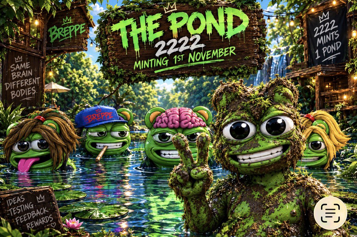 BreppeX's tweet photo. Mint-date is set fam !! The pond is filling up ! 😂 $Brep is the alpha! 🫡 https://t.co/h3u75svSpl