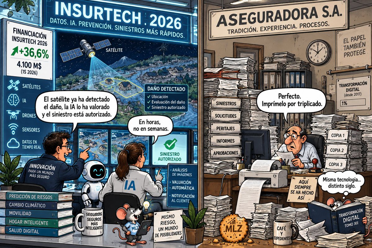 JoanMir13's tweet photo. "La inversión mundial en 'insurtechs' cierra la mejor primera mitad de año desde 2022" https://t.co/vJjbLFJsGo
