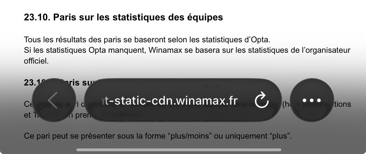 braqueur_fdj_'s tweet photo. Bonjour @WinamaxSport j’ai regardé votre règlement et il est bien dis cela : 
"Tous les résultats des paris se baseront sur opta"
Pourquoi donc ne pas payer la passe D de Kane et celle de thauvin qui apparaissent sur opta ? Merci donc de respecter votre règlement https://t.co/ZIhUBxqW17