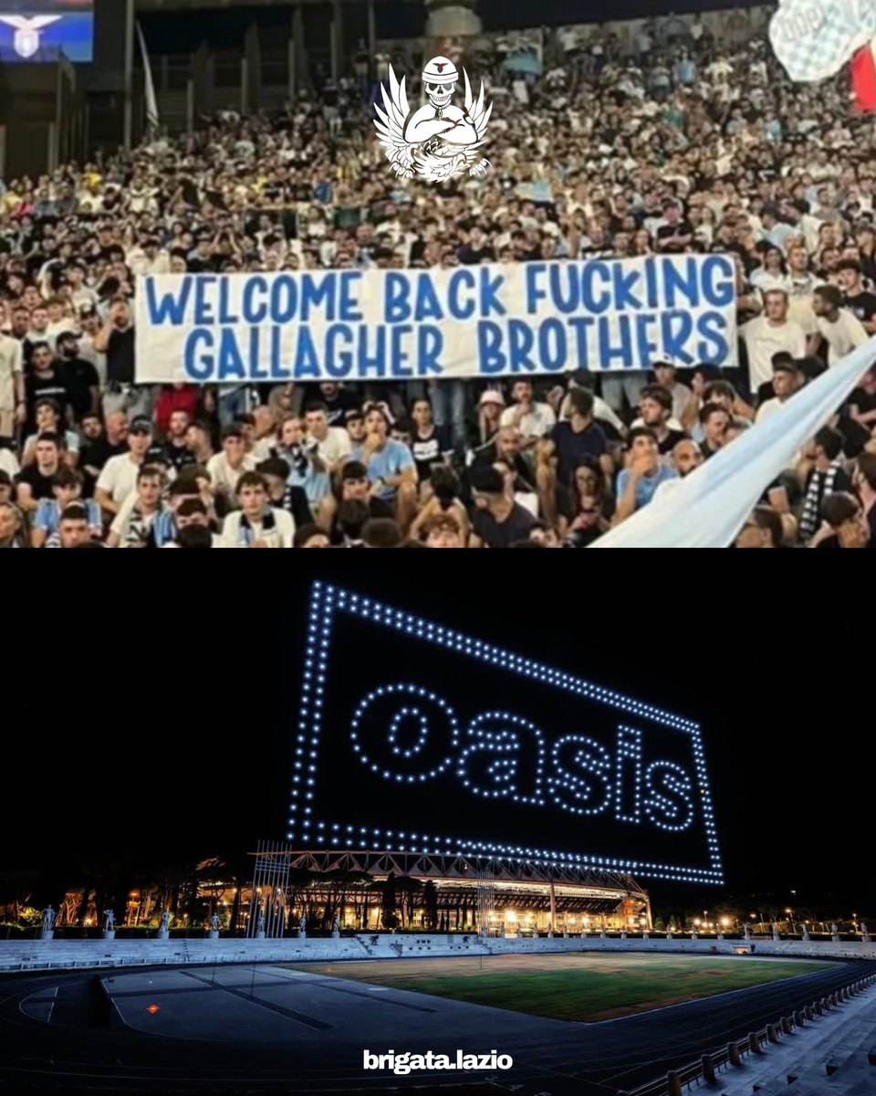 BrigataLazio's tweet photo. Welcome back fucking Gallagher brothers! https://t.co/YQJetwU9jI