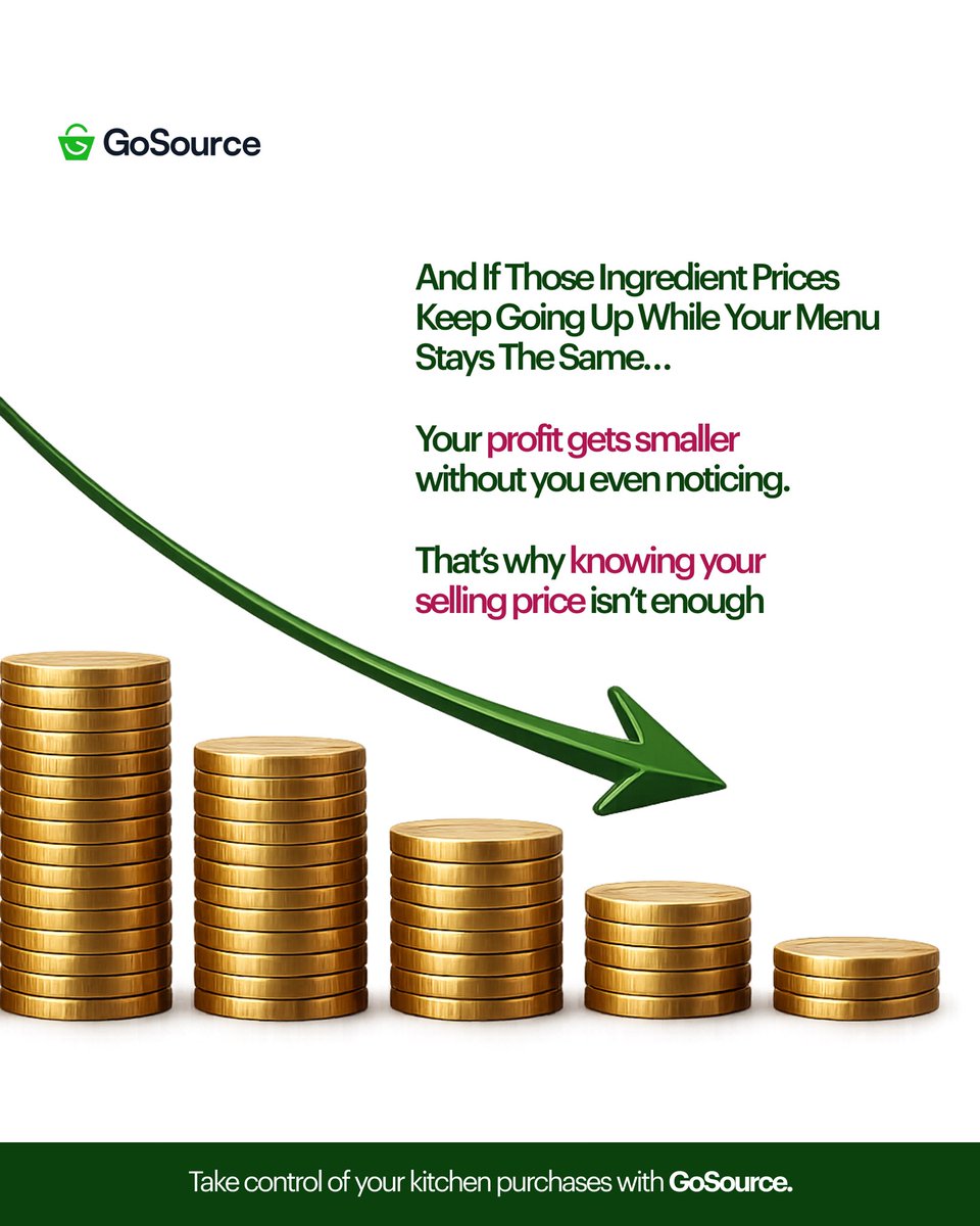 gosource_app's tweet photo. As the cost of rice, protein, vegetables, oil and other ingredients changes, the actual cost of preparing each meal changes too. And if you’re not keeping an eye on it, your margins can quietly get smaller. https://t.co/bGEe1MhpAo