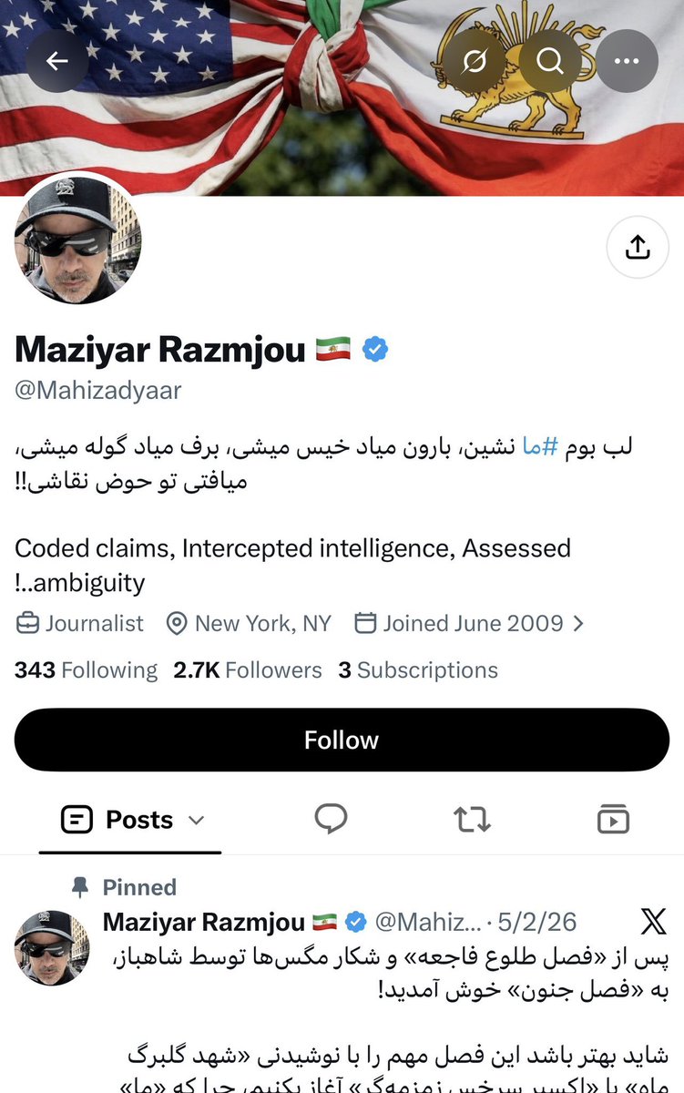 Fereydoon850515's tweet photo. دوستان پادشاهی خواه و مبارز (خصوصا اونایی که داخل ایران هستند)

این اکانت همون ماه ایزدیار زنازاده است حواستون بهش باشه .

باندی که داره اینها هستند :

خاکبازی
مستر جوزف
انحلالمدار
بهاربهاری
سارا ایرانی
و اون دسته از حرومزاده هایی که قاطری رو میمالن.

#امنیت_سایبری 
#جاویدشاه https://t.co/Ca6ufvIH23