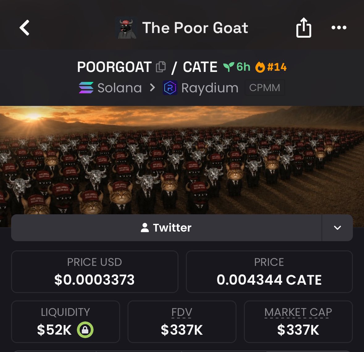 memesamoo's tweet photo. $POORGOAT

330 K dan alım yaptım hedefimiz 2X 

3UXV8g2fqQ1NN75KqP3tYMngencsH7j5i9g4i3pVccNb https://t.co/7syOCJjebg
