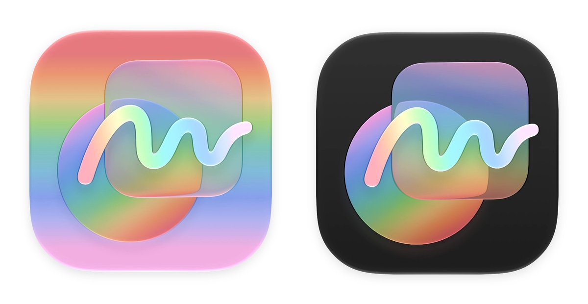 SoVeryCuul's tweet photo. Fun fact, the system's icon compositing framework actually supports gradients with unlimited stops, it's just Icon Composer that stops you :) https://t.co/lkWgUfX4er