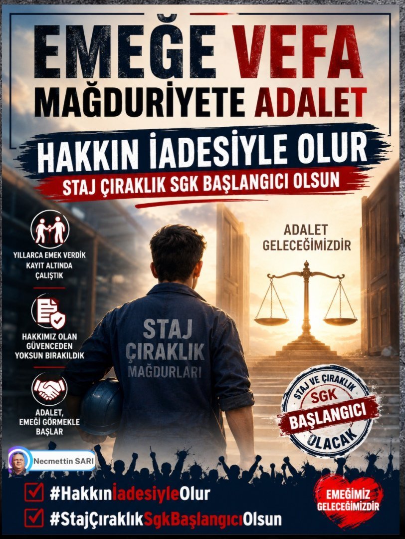 NevzatKaplan10's tweet photo. İlk işe giriş tarihimizin SGK başlangıcı sayılmasını,
 
🔹 3308 sayılı yasanın bu yönüyle revize edilmesini istiyoruz!
@Akparti
@RTErdogan
@NebiHatipoglu
@fatih_donmez
@ProfDrAGurcan

Planda Stajyer Bütçede Çırak
#StajyerçırakKomisyona https://t.co/TOIZYmtz6S