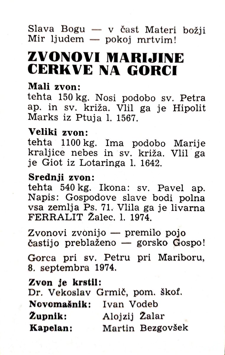 kjb_malecnik's tweet photo. Ob blagoslovu fasade in zidaka svetih vrat je župnija Malečnik izdala spominsko podobico, ki so jo romarji prejeli 8. septembra ob zaključku slovesne svete maše.
Iz župnijskega arhiva pa vam predstavljamo še eno, ki prav tako v ospredje postavlja Marijino svetišče na Gorci.🧵 https://t.co/N1MftcMM3T
