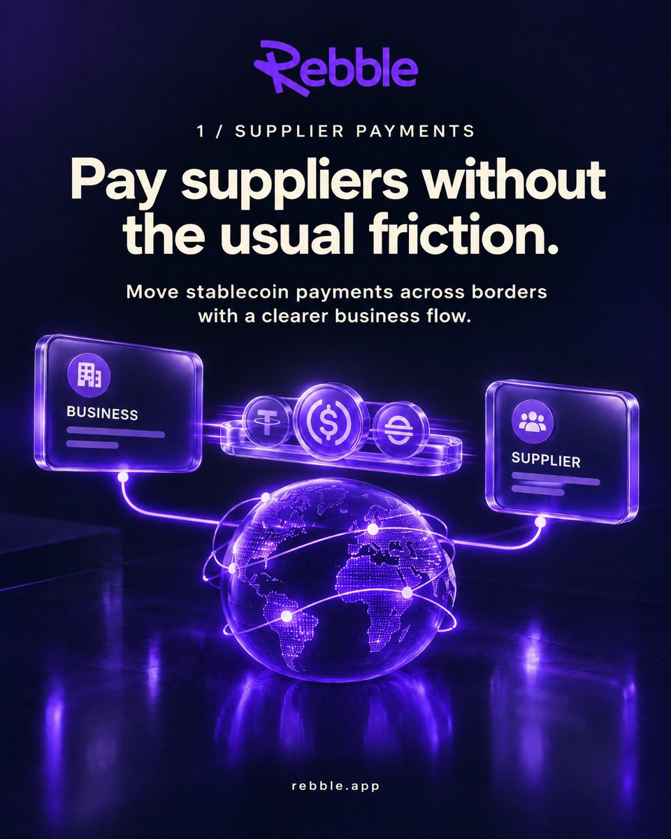 Userebble's tweet photo. Keep every payment moving.

From supplier payments to invoices and payouts, Rebble for Business brings your essential payment flows together in one clearer system.

Move money with less friction and keep your business running smoothly.

Get started at https://t.co/l11sDRz7ss.

#Rebble #B2BPayments #CrossBorderPayments #AfricanBusiness