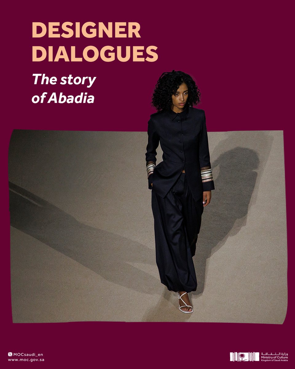 mocsaudi_en's tweet photo. Abadia brings Saudi heritage into contemporary fashion through craftsmanship, storytelling, and design.

Founded by Shahd AlShehail and Naeema AlShehail, the brand works with artisans to reinterpret traditional techniques, carrying cultural knowledge and craft into new forms.
As part of Saudi 100 Brands, an initiative by @FashionMOC, Abadia has invited audiences beyond the Kingdom to discover Saudi culture through fashion, sharing its stories and craftsmanship on international stages. 

Discover the designers shaping Saudi fashion through #ThreadsOfCulture.

#SaudiMinistryOfCulture