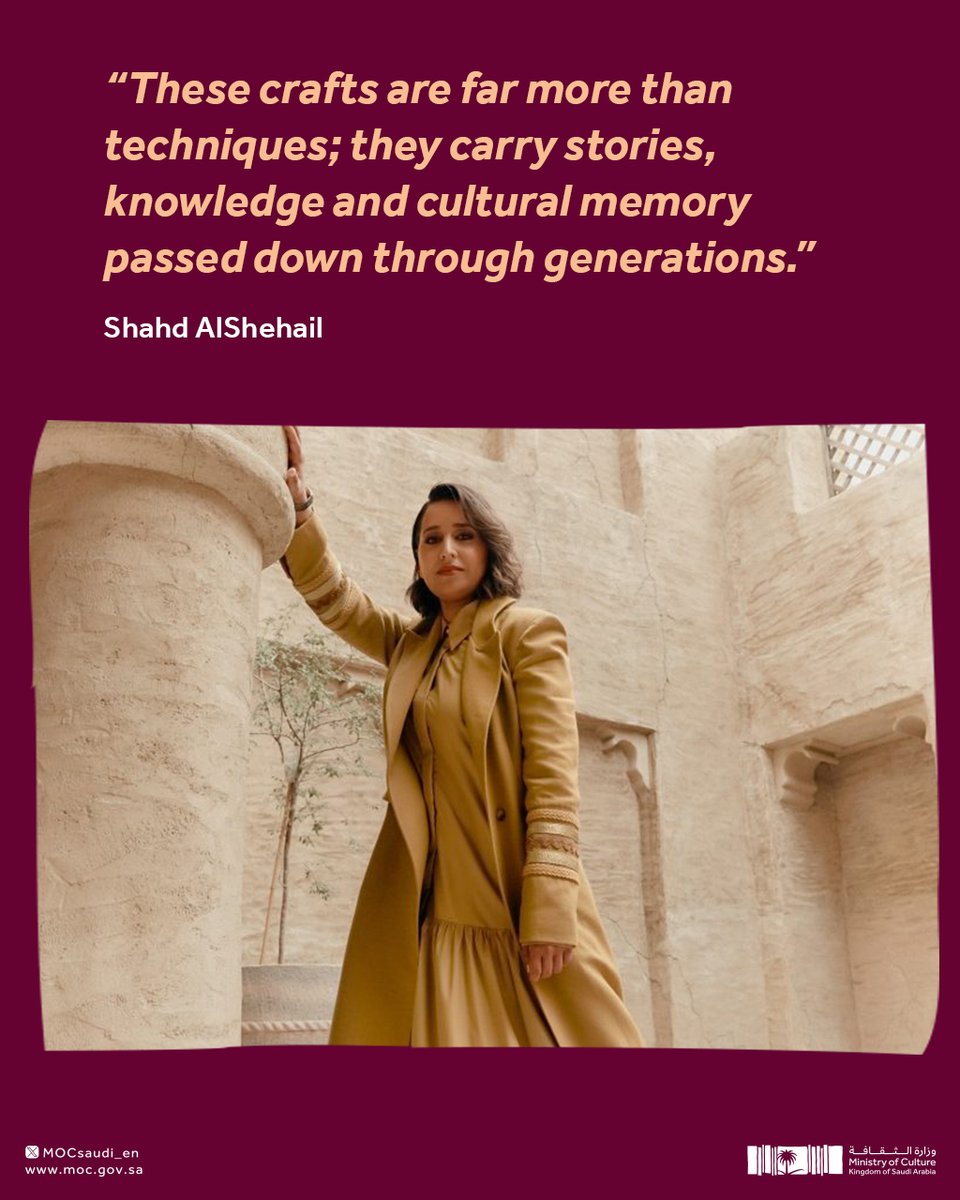 mocsaudi_en's tweet photo. Abadia brings Saudi heritage into contemporary fashion through craftsmanship, storytelling, and design.

Founded by Shahd AlShehail and Naeema AlShehail, the brand works with artisans to reinterpret traditional techniques, carrying cultural knowledge and craft into new forms.
As part of Saudi 100 Brands, an initiative by @FashionMOC, Abadia has invited audiences beyond the Kingdom to discover Saudi culture through fashion, sharing its stories and craftsmanship on international stages. 

Discover the designers shaping Saudi fashion through #ThreadsOfCulture.

#SaudiMinistryOfCulture