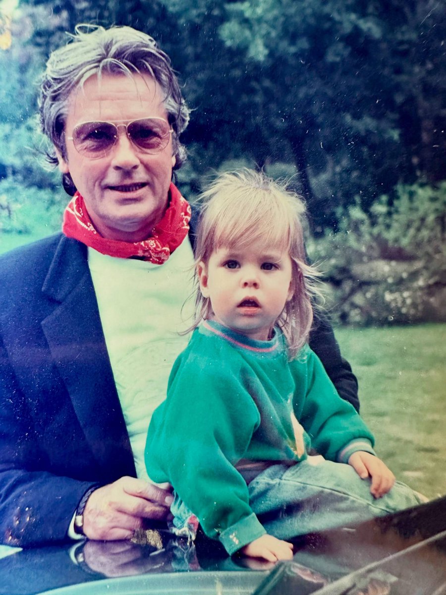 DelonSociety's tweet photo. #AlainDelon with his daughter Anouchka. https://t.co/bDVieZ0gim