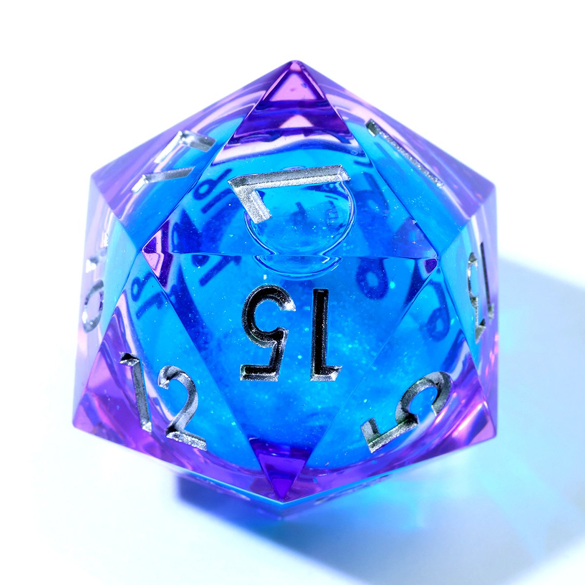 ManyM92950's tweet photo. Like holding a fragment of the cosmos in your hands. 🌌
Clear amethyst meets deep, sparkling ocean blue. Every roll catches the light with these  dice. 
#DiceCollection #DnD #TTRPGCommunity #TabletopGames #ResinDice #DiceMaker https://t.co/JQU9dq3OrB