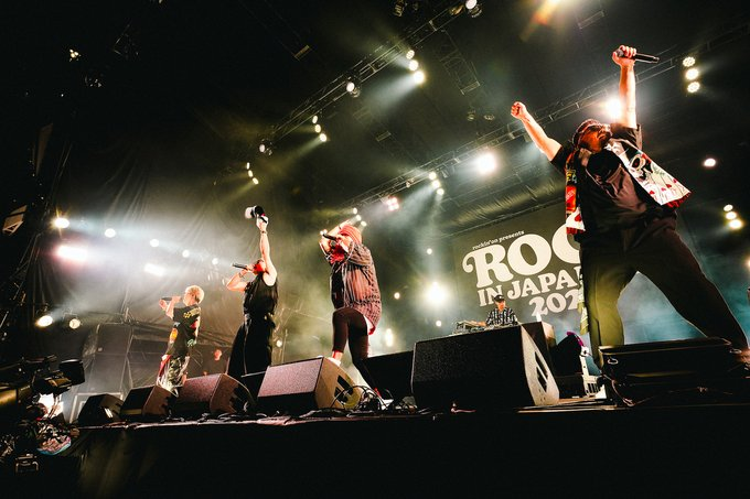 RIJF_fcinfo's tweet photo. [ROCK IN JAPAN FESTIVAL 2026] 湘南乃風 - ライブ写真＆セトリ公開 
HILLSIDE STAGE 9/13(日)18:25～

🎧TODAY'S SETLIST

01. ⻩⾦魂
02. Joker
03. 爆音Breakers
04. Born to be WILD
05. 純恋歌
06. 睡蓮花

#RIJF2026
#ロッキン
#湘南乃風 https://t.co/Vk6tU9OIDG
