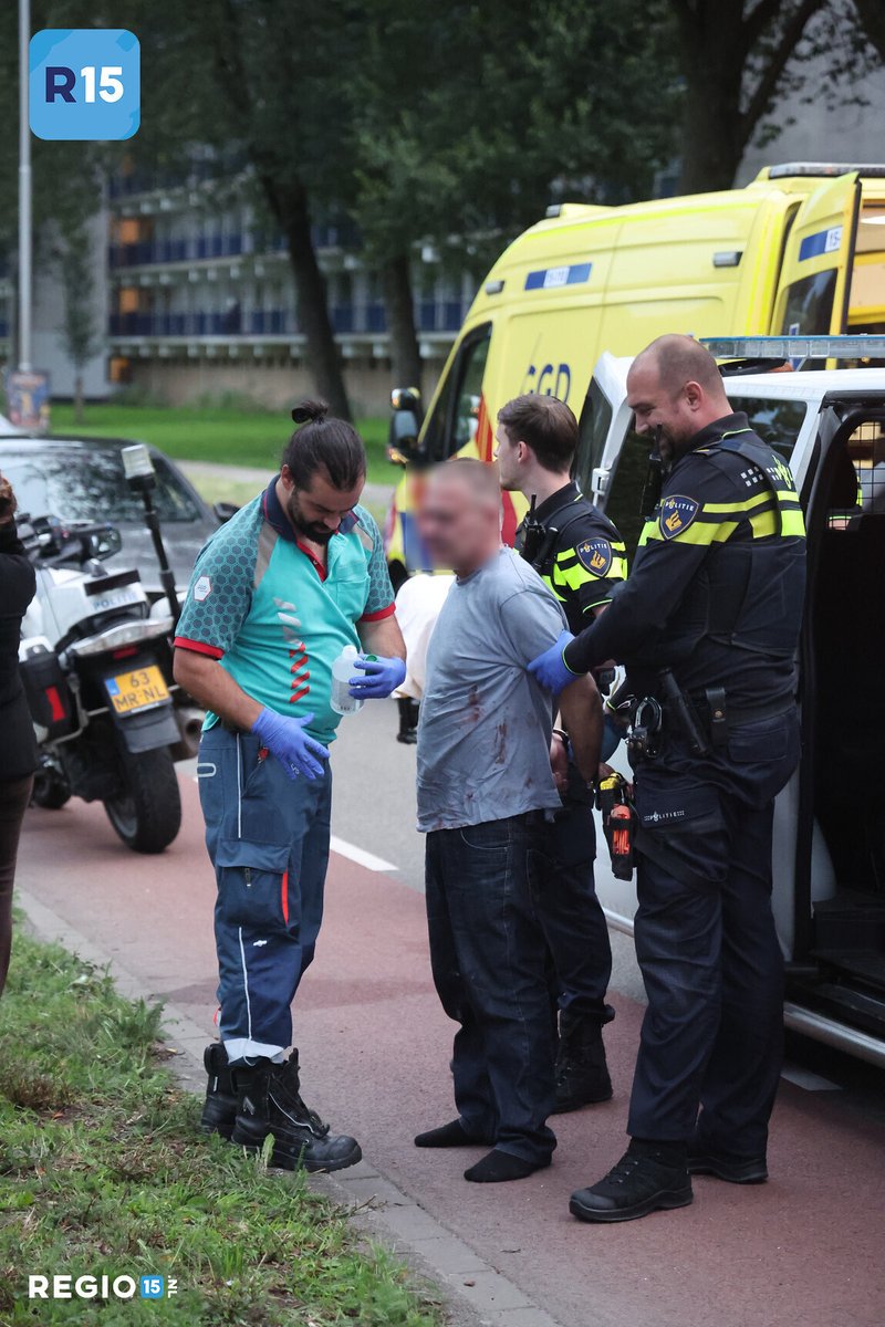 112 melding Man aangehouden voor vernielingen en gooien van stenen naar politie in Leidschendam