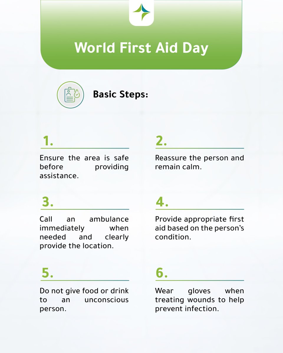 DHA_Dubai's tweet photo. First Aid Starts at Home
Every Family Can Be Prepared
Emergencies can happen anywhere — including at home. Knowing basic first aid can help family members respond quickly and safely while professional medical help is on the way.
#WorldFirstAidDay
#DubaiPublicHealth https://t.co/xf0pu2GgWm