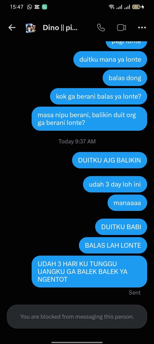 bublaar's tweet photo. idih ngerinyaaa penipu mana yang mau ngaku ya? #penipu #scam #pinpri #zonauang https://t.co/3doSYIXKOT
