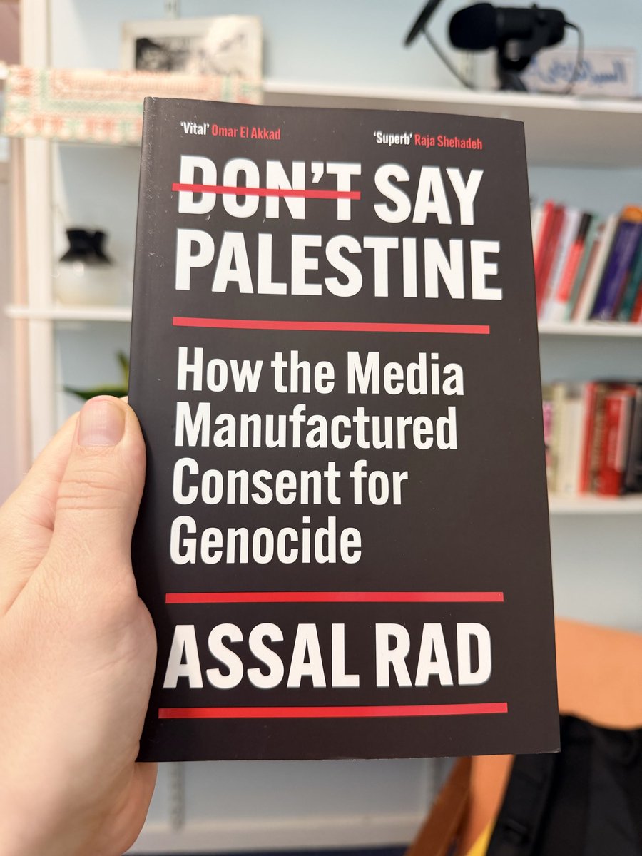 PhilipProudfoot's tweet photo. Can’t wait to get started on this — convinced that @AssalRad will have produced an essential analysis on the traditional media’s complicity in Genocide. https://t.co/vPGmIdIYmY