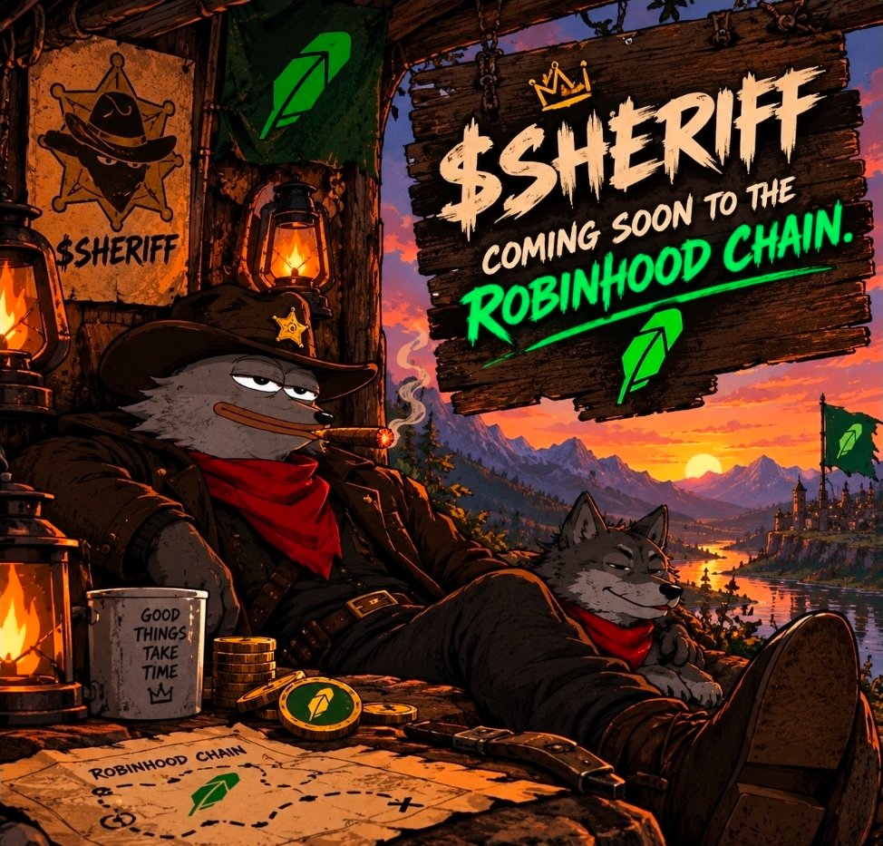 SHERIFFOFN's tweet photo. @JamesWynnReal $SHERIFF coming soon to the Robinhood Chain. 🔥 https://t.co/4rWILuMI1u