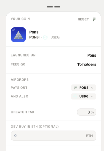 topquantinu's tweet photo. Pons just updated their site and they have an example token on launch

$PONSI https://t.co/qw80ew3SVN