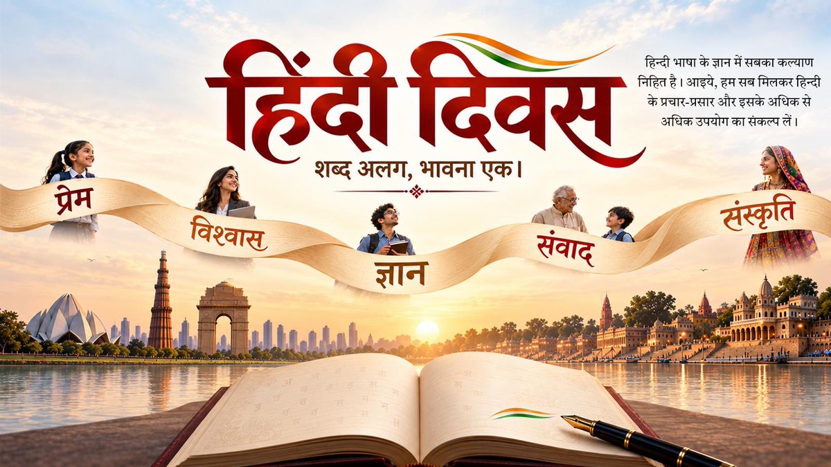 insan_honey's tweet photo. आप सबको हिन्दी दिवस की हार्दिक शुभकामनाएं। हिन्दी एक भाषा से कहीं बढ़कर हमारी एकता, संस्कृति और हमारे समृद्ध इतिहास की पहचान है। हिन्दी अपनाएं, सिखाएं और इसकी गरिमा को हर ओर फैलाएं। https://t.co/DdgGhSL2Ig