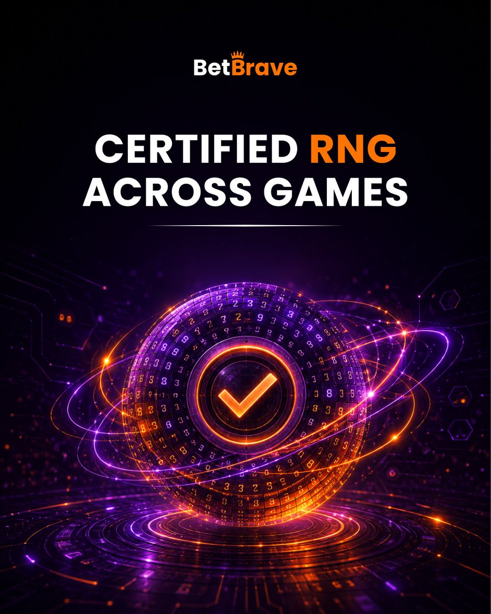 BetbraveOffical's tweet photo. Fair play starts with technology you can trust.

Certified RNG keeps game outcomes random, so every result is determined by chance, just as it should be.
🔗https://t.co/Q7YYdNhz7f

#onlinecasino #casinolife #onlinegaming #betbrave #onlinecasino #onlinepoker https://t.co/rwhXTzBrFY