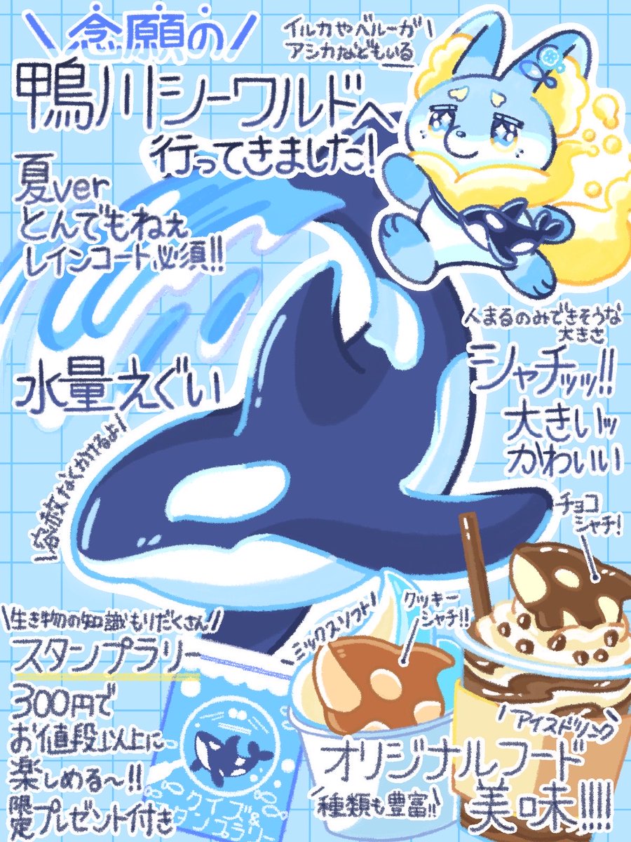 Iki_Matcha's tweet photo. ＼念願の／
鴨川シーワールドに行ってきたレポ!!SummerSplash楽しかった〜!🫍 https://t.co/LuMosSBhhp