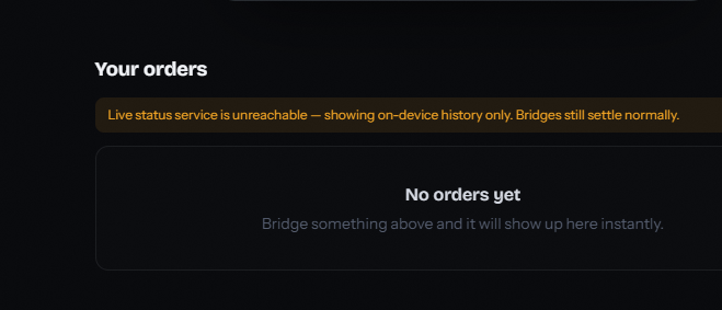 Morgulodensor's tweet photo. @Longdotsupply My bridge order disappeared https://t.co/RUmCnx98Qi